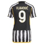 Günstige Fußballtrikots Juventus 2023-24 Vlahovic 9 Frauens Heimtrikot Kurzarm